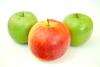 red and green apples