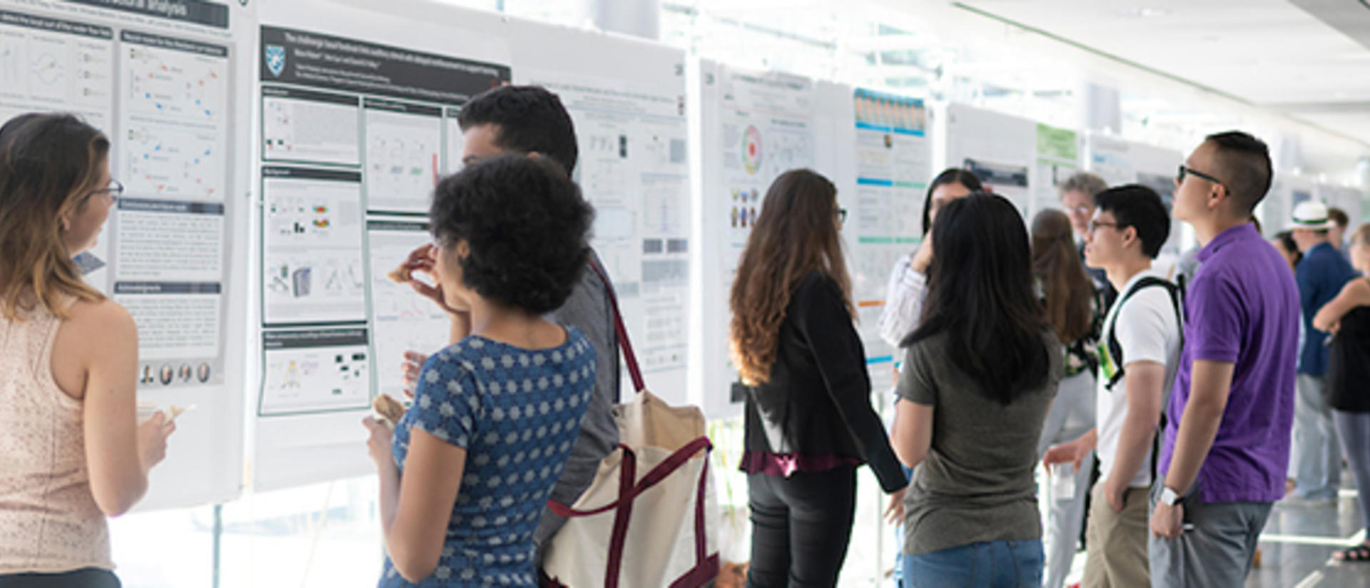 Students at a poster session